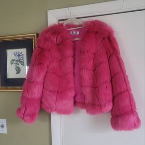 Pink Faux Fur Jacket